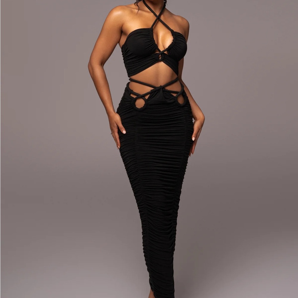 JLUXLABEL Black Backless Dress